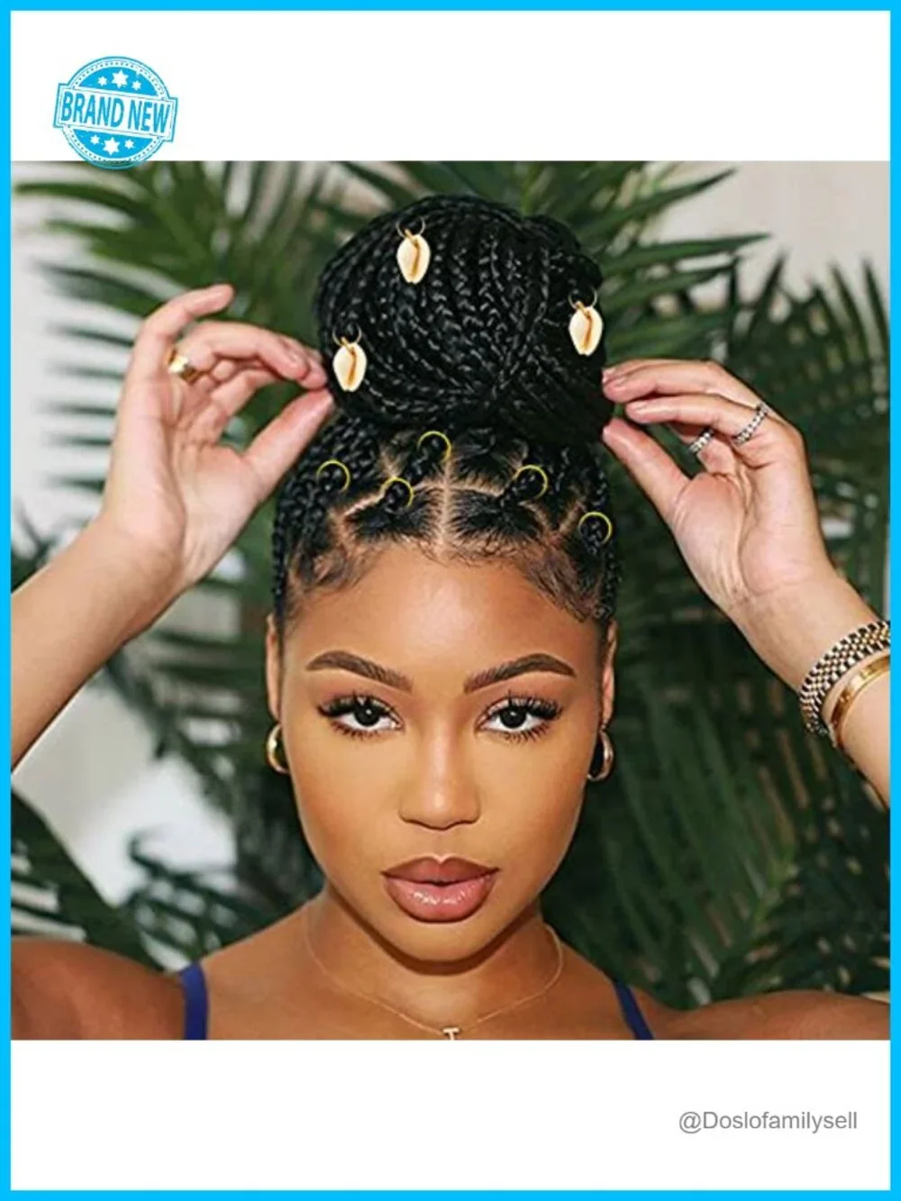 133 PCS Hair Jewelry for Braids Gold Cuffs Locs Dreadlock Accessories Metal
